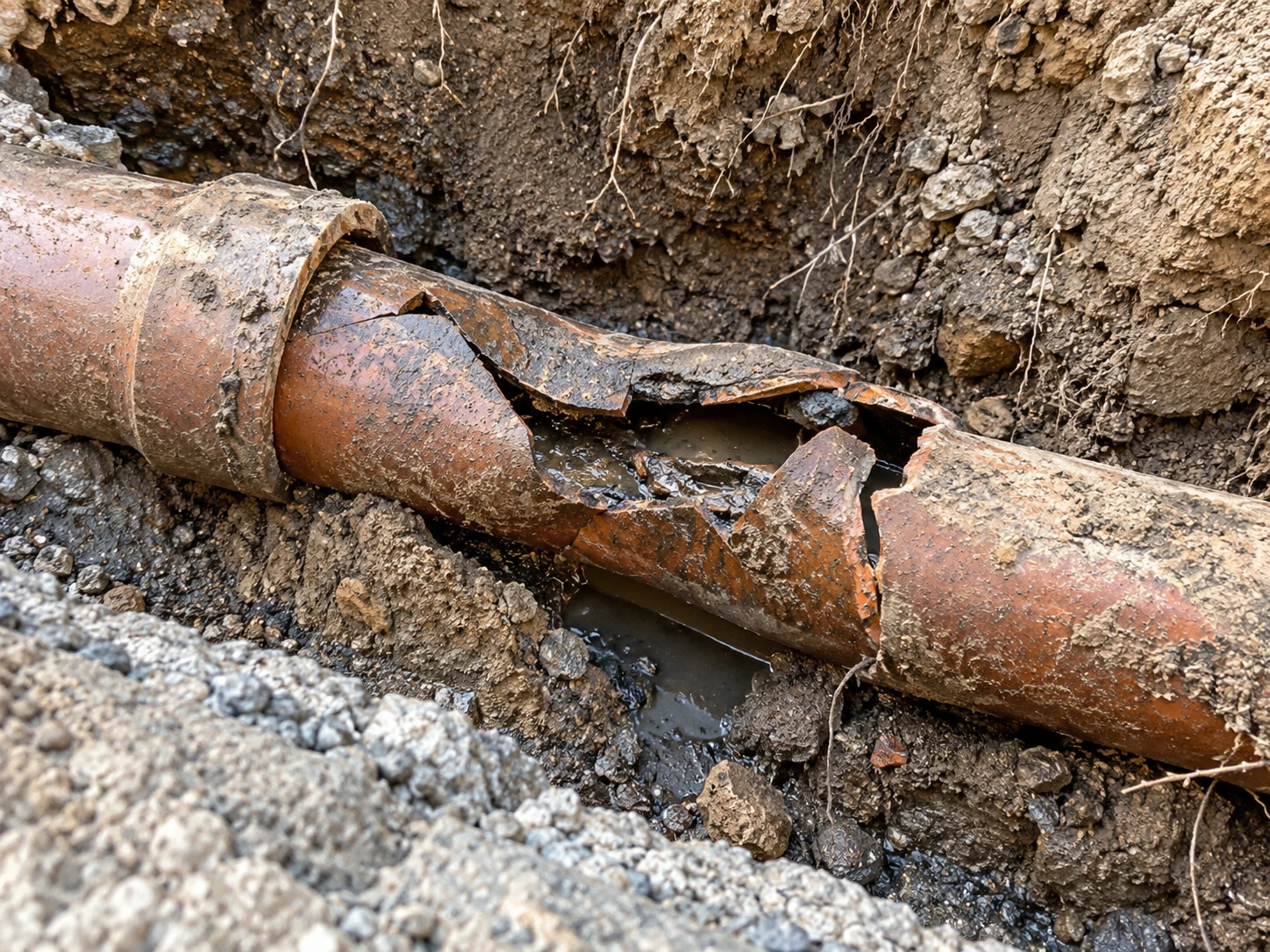 Cracked pipe