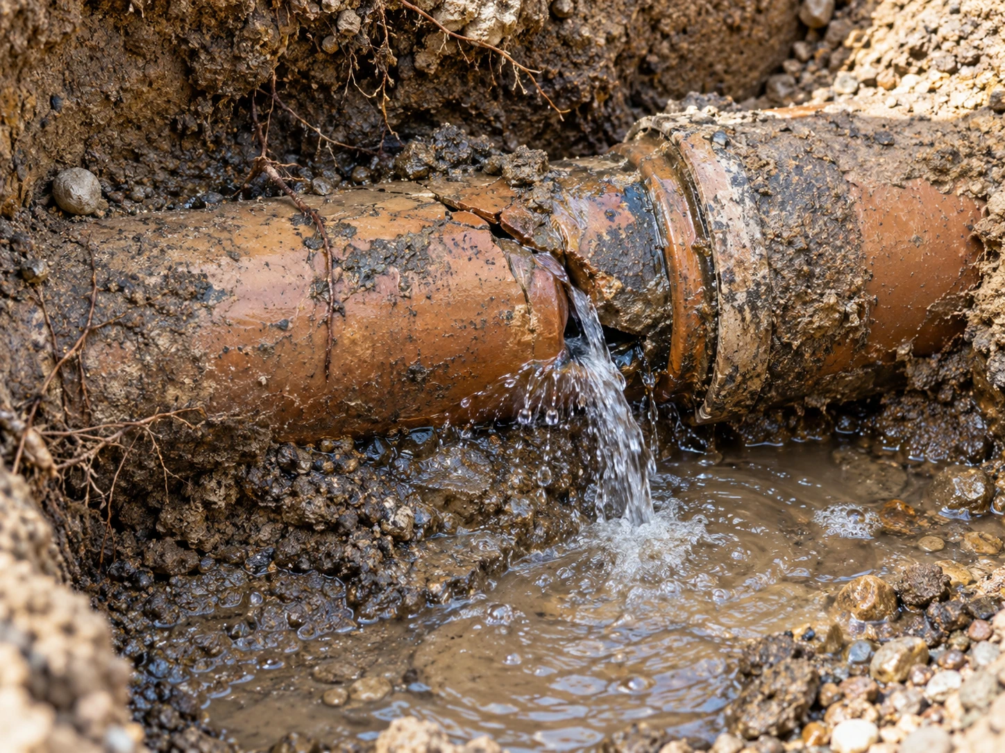 Underground sewer leaking